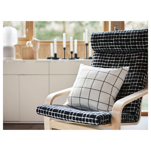 IKEA - POANG, sallanan koltuk, storudden beyaz-siyah-huş