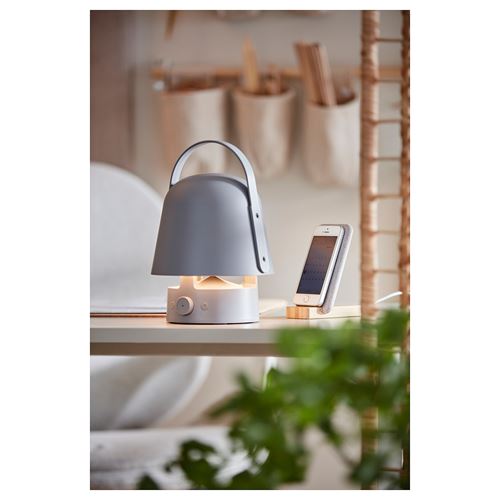 IKEA - VAPPEBY, bluetooth speaker lamp, grey