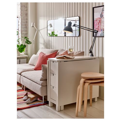 IKEA - NORDEN/KYRRE, kitchen table set, white/birch, 4 stools