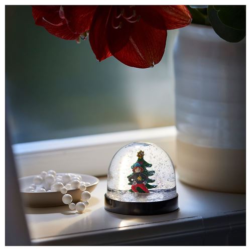 IKEA - VINTERFINT, snow globe, ice skater, 8 cm