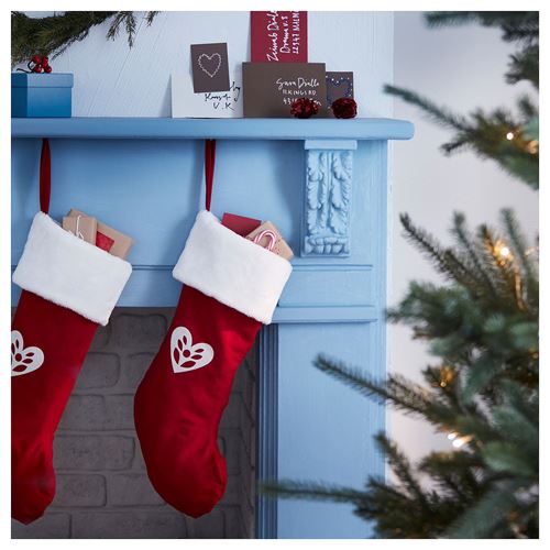 IKEA - VINTERFINT, christmas stocking, red, 49 cm