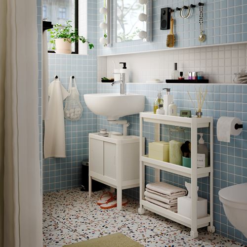 IKEA - VESKEN, serving table, white, 54x18x71 cm