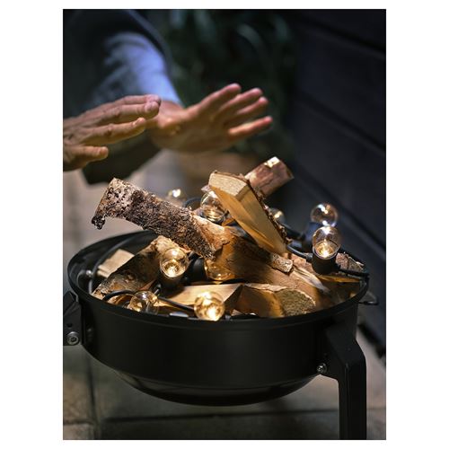 IKEA - SVARTRA, lighting chain, black, 8.4 m