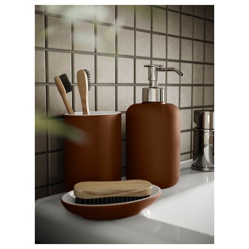 IKEA - EKOLN, toothbrush holder, brown, 11 cm