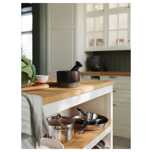 IKEA - TORNVIKEN, mutfak adası, kırık beyaz-meşe, 126x77 cm