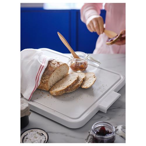 IKEA - LILLHAVET, chopping board, light grey, 49x35 cm