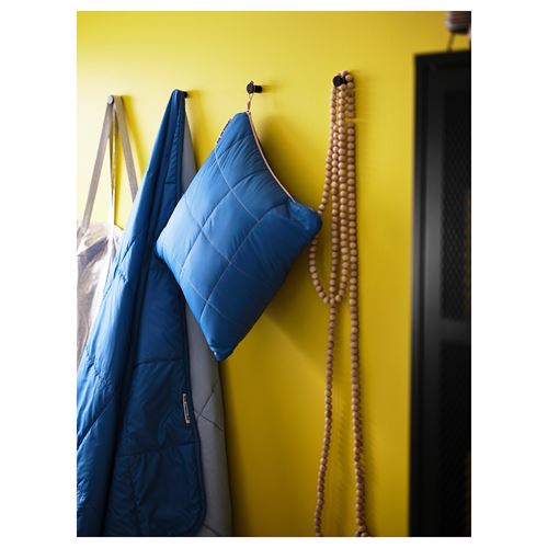 IKEA - HYBRIDLARK, çok amaçlı yastık-battaniye, mavi, 130x190/40x40 cm