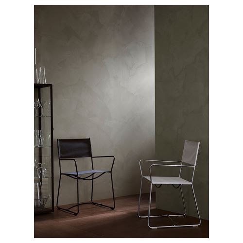 IKEA - HÖGALT, chair with armrests, black-Alvsborg dark grey