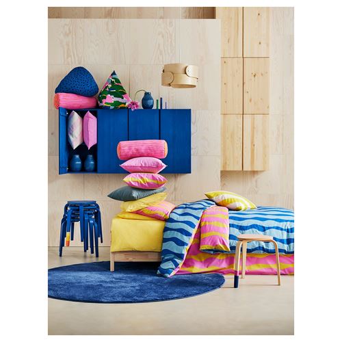 IKEA - SOMMARVICKER, tek kişilik nevresim seti, çok renkli, 150x200/50x60 cm