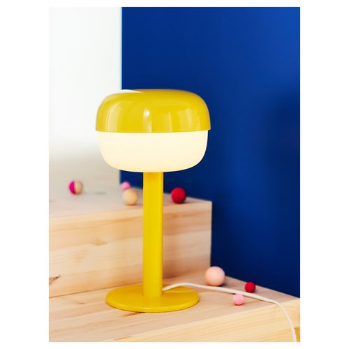 IKEA - BLASVERK, table lamp, yellow, 36 cm