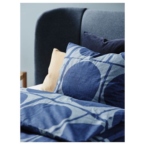 IKEA - JORDRANUNKEL, single duvet cover sets, dark blue, 150x200/50x60 cm
