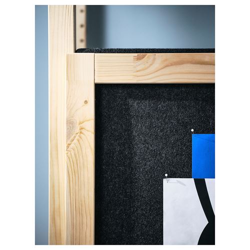 IKEA - IVAR, shelf unit with door, pine-felt, 89x30x179 cm