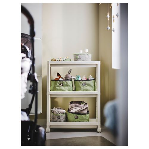 IKEA - VESKEN, serving table, white, 54x18x71 cm