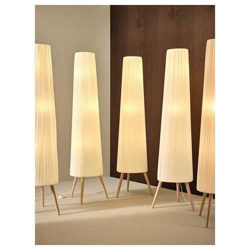 IKEA - ÖKENSAND, floor lamp, beech-white, 154 cm