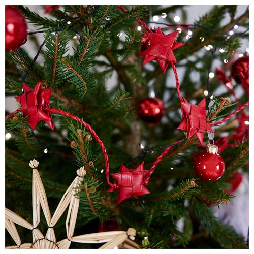 IKEA - VINTERFINT, wreath, red, 5 m