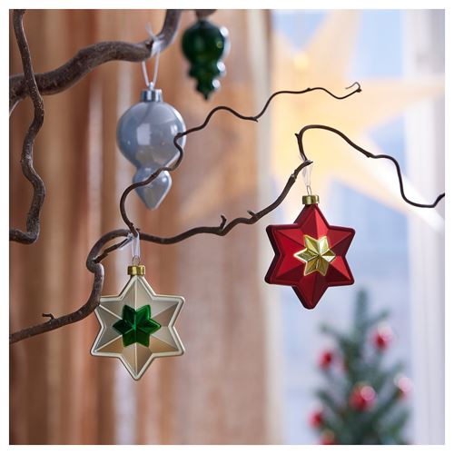 IKEA - VINTERFINT, tree ornament, mixed colours, 7 cm