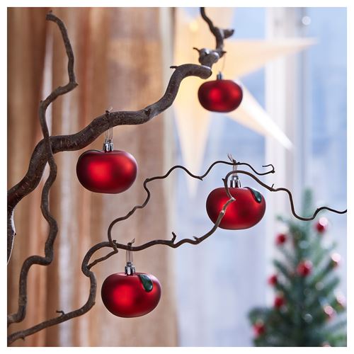 IKEA - VINTERFINT, tree ornament, red, 6 cm