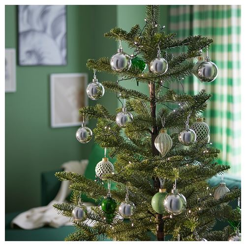 IKEA - VINTERFINT, tree ornament, silver-colour