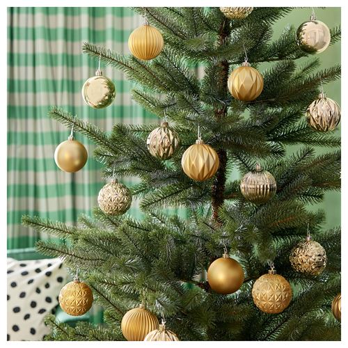 IKEA - VINTERFINT, tree ornament, golden colour, 7 cm