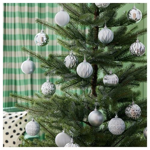 IKEA - VINTERFINT, tree ornament, silver-colour, 7 cm