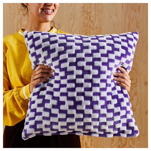 IKEA - BLASKATA, lace pillow cover, purple, 50x50 cm