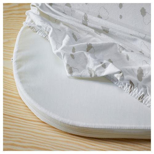 IKEA - ALSKVARD, fitted sheet for cot, off white, 41x75 cm