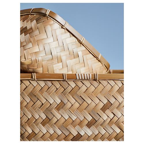 IKEA - MJÖLKKANNA, basket, bamboo, 18x25x14 cm