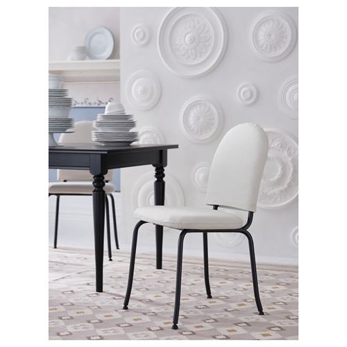 IKEA - EBBALYCKE, upholstered chair, Idekulla beige