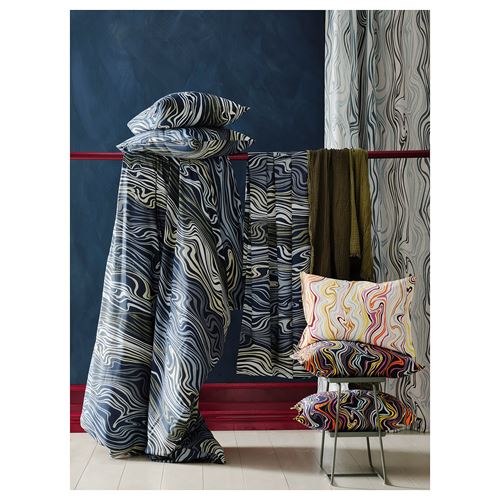 IKEA - KLIPPNEJLIKA, double quilt cover and 2 pillowcases, multicolour, 240x220/50x60 cm