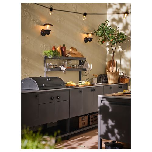 IKEA - BATSKAR, charcoal barbecue, dark grey, 120x60 cm