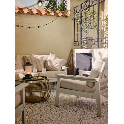 IKEA - BONDHOLMEN, garden bank, white-beige