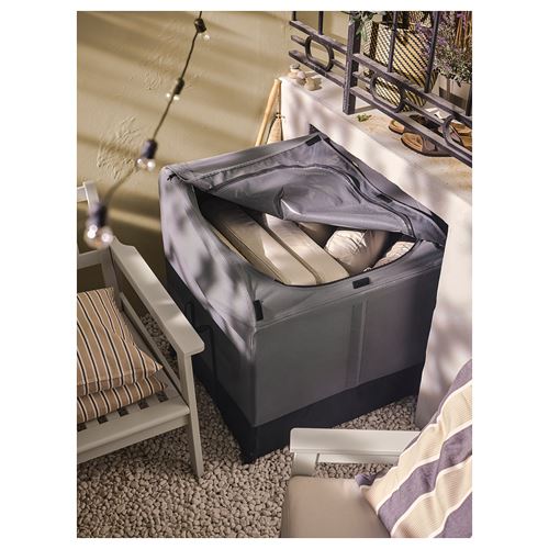 IKEA - VATTERSÖ, outdoor storage box, dark grey, 78x72x79 cm