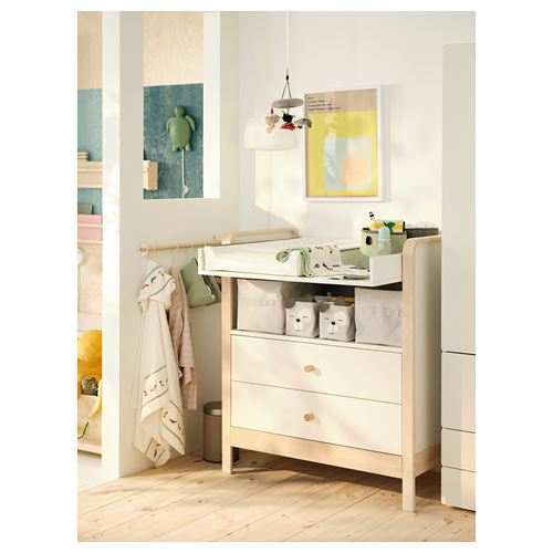 IKEA - ALSKVARD, changing table, birch/white