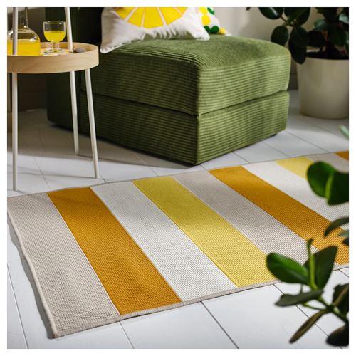 IKEA - BRÖGGAN, runner rug, yellow, 80x200 cm