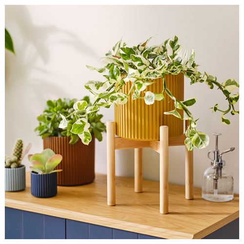 IKEA - DAKSJUS, plant stand, bamboo, 21 cm