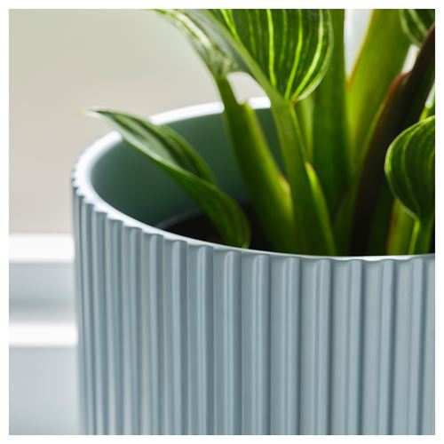 IKEA - DAKSJUS, earthenware plant pot, blue