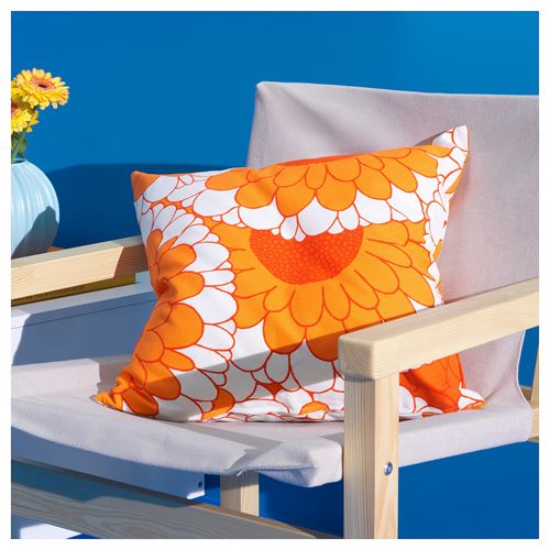 IKEA - SANDETERNELL, lace pillow cover, orange, 50x50 cm