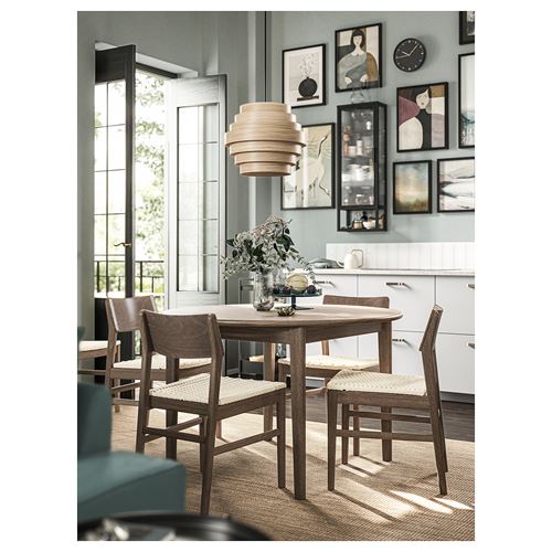 IKEA - DYKARKLOCKA/HEMMA, pendant lamp, white stained oak veneer/black, 40 cm