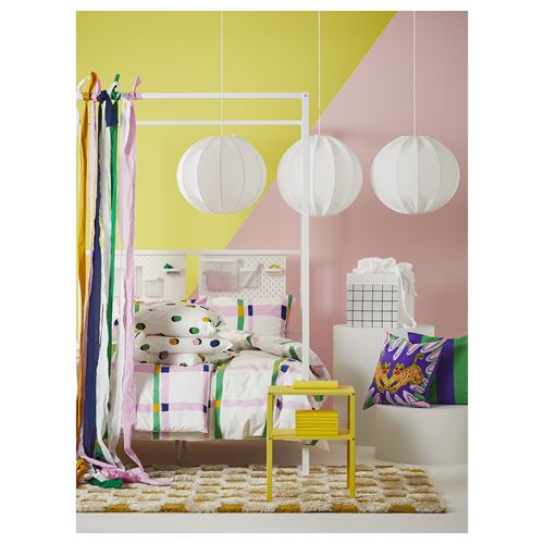 IKEA - SYRABLADMAL, single duvet cover sets, multicolour, 150x200/50x60 cm