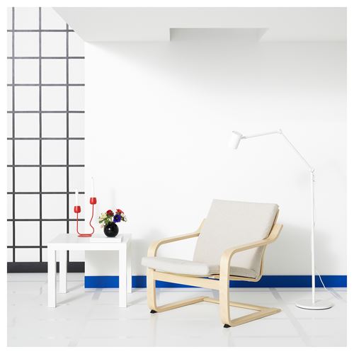 IKEA - POANG, rocking-chair, natural colour-beige-katorp natural colour-beige