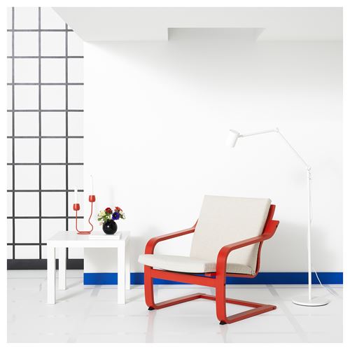 IKEA - POANG, rocking-chair frame, red stained