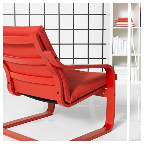 IKEA - POANG, rocking-chair cushion, vissle red