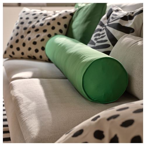 IKEA - BRANNBOLL, gaming bolster, high-gloss green, 18x110 cm