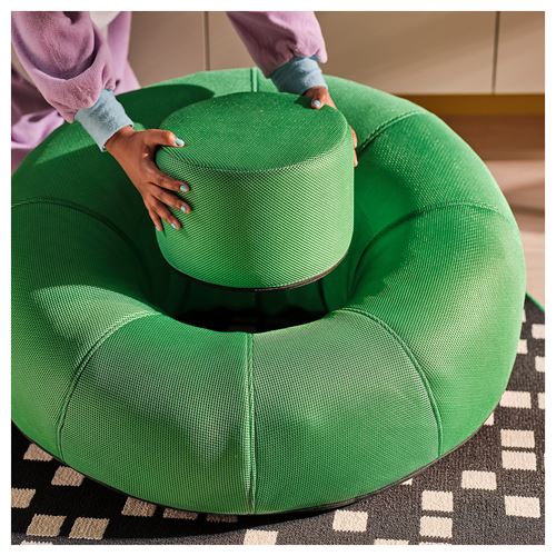 IKEA - BRANNBOLL, inflatable gaming lounge chair, high-gloss green