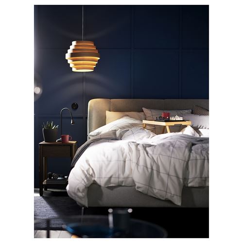 IKEA - BREDVECKLARE, double quilt cover and 2 pillowcases, white-blue, 240x220/50x60 cm