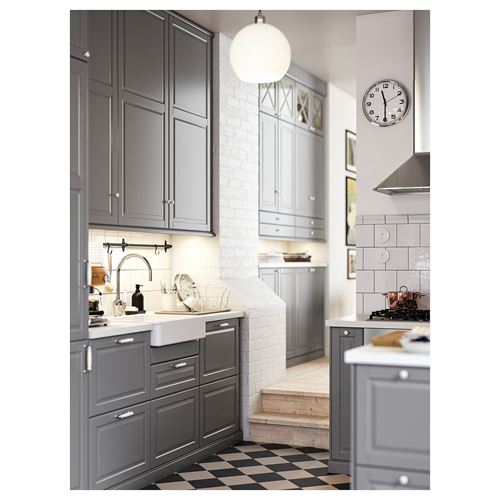 IKEA - SALJAN, tezgah, beyaz-açık gri taş görünüm-laminat, 186x3,8 cm