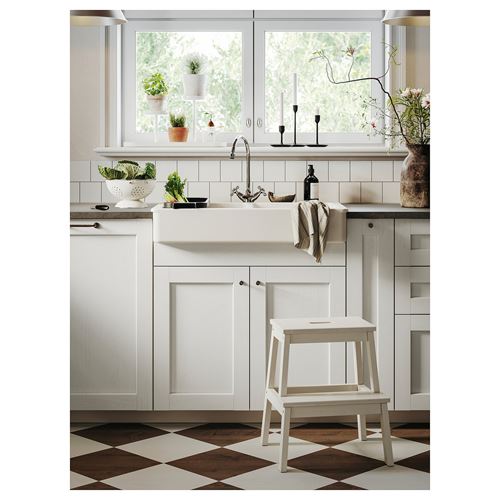 IKEA - BEKVAM, basamaklı tabure, beyaz, 50 cm