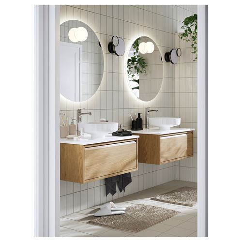 IKEA - LERSJÖN, sifonlu lavabo, beyaz, 38x14 cm