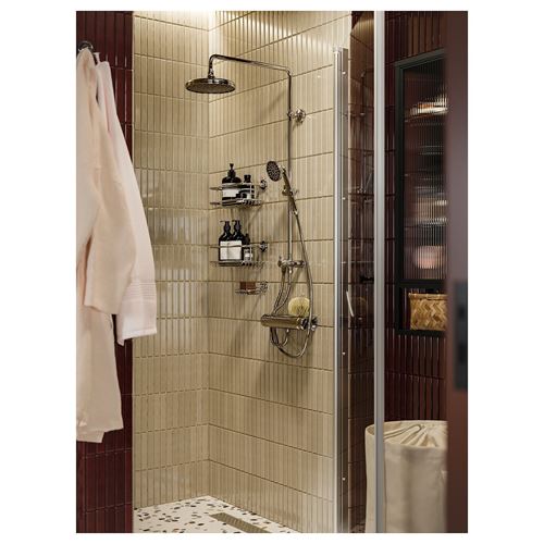 IKEA - BROFJARDEN, shower rack, chrome effect, 33x12 cm