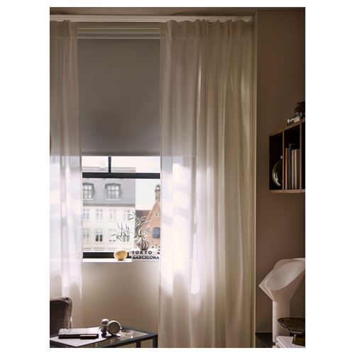 IKEA - FRIDANS, roller blind, white/yellow, 80x195 cm
